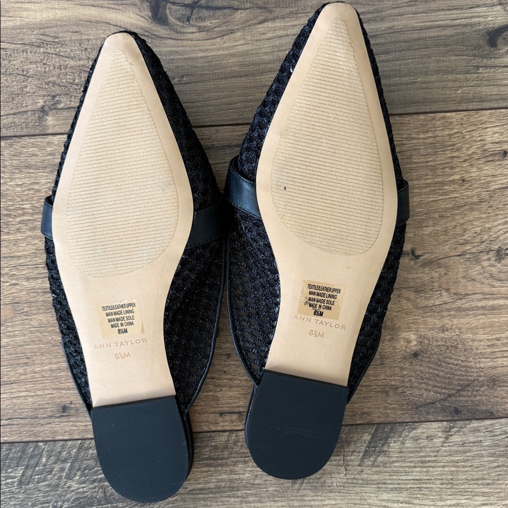 Ann Taylor Black Mesh Mules - Picture 5 of 5
